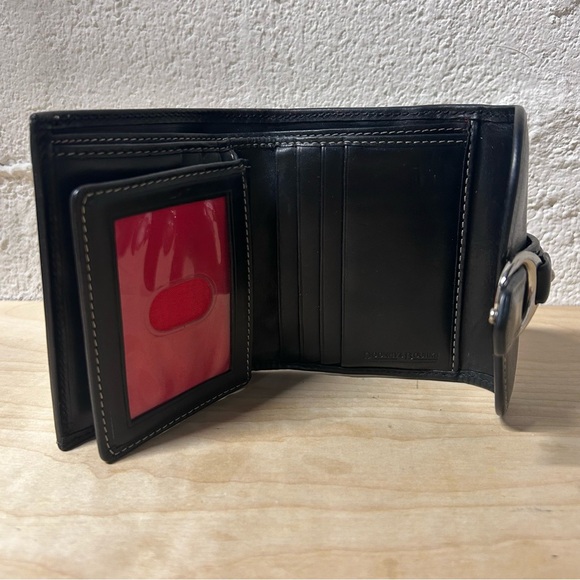 Dooney & Bourke Wallet Tri-fold Compact, Black Leather w/Contrast Stitch VTG EUC - Picture 16 of 16